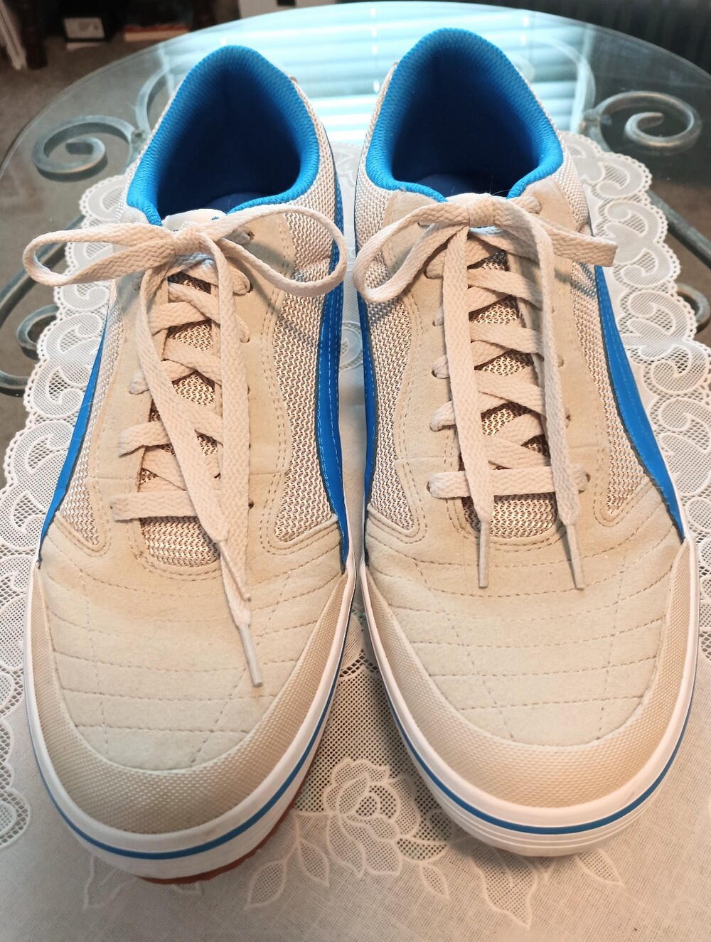 Puma Electric Blue & Soft Gray Suede Sneakers (13)